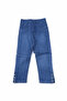 Girl's Dark Blue Jeans with Slits and Stones on the Legs 2170 - 3