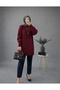 Women's Burgundy Crew Neck Oversize Knitwear Tunic Sweater