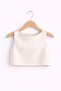 Girl's Ecru Crop Party, Special Day, Birthday Combination Bustier