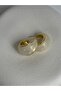 Gold Color Cream Earrings (2.8 cm) - 4