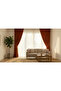 Orange Velvet Island Background Curtain – 1/2.5 Medium Pleated (V-36) - 5