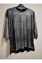 1st quality knitwear, shiny, three-quarter sleeve, relaxed fit, cotton sweater