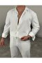 Striped Shirt and Trousers Set Crepe Fabric - 2
