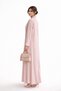 Lite Pink Lace Abaya with Matching Headscarf - 2
