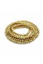 8 mm Double Plated Gold Color Glass Crystal Beads Averages: 60 Pcs "3 Strands" Total 180 Beads