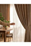 Light Brown Velvety Island Background Curtain – 1/2.5 Medium Pleated (V-9) - 3
