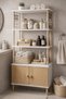 Bathroom Organizer Bathroom Cabinet with Doors Multi-Purpose Cabinet 3 Tiers