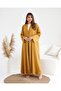 premium abaya. button details with matching color scarf - 3