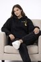 Lover Combination Lock Key Printed Oversize Hoodie Set Couple Hoodie February 14 Valentine's Day Black - 2