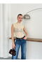 Zero Sleeve Lace Blouse - Yellow |   D2750 - 2