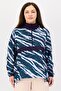Women Sportswear Fit Camouflage Half Zip Sweatshirt, Multicolor