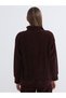 Özmarka New Season Mock Neck Corded Fabric Women's Sweatshirt - 4