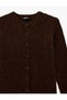 Long-Sleeve Crew Neck Buttoned Knit Cardigan - 5