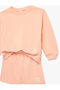 Cotton Long Sleeve Crew Neck Sweatshirt and Shorts Set - Set of 2 - 5