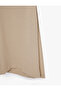 Elastic Waist Flat Wide-Leg Pants with Slit Detail on the Sides - 6