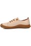 Mako Genuine Leather Orthopedic Women's Casual Shoes Beige - 4