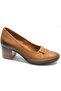 Apus Genuine Leather Comfort Orthopedic Women's Heeled Shoes Taba - 3