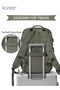 Travel Backpack for Men Women Carry on Backpack with USB Charging Port Shoe Compartment 15.6 Inch La - 5