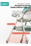 6 in 1 Baby High Chair for Toddlers, Foldable Babies Feeding Chairs, Multifunction Children's Dining Chair for Eating with Double Removable Tray and 4 Wheels and Footrest - 6