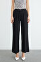 Elastic Waist Pleated Palazzo Trousers - 6