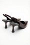 Élise Series Women's Pointed-Toe High-Heeled Slingback Shoes - 8