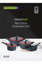 9pcs Cookware set CrimsonTouch series RF13031, Non-Stick, Silicon frame Induction.