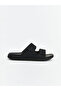 Lcw Steps Black Suede Look Velcro Men's Slippers - 2