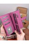 Genuine Leather Zippered Magnetic Multi-Compartment Women's Wallet 2133 - 3