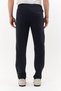 Navy Blue Men's Winter Sweatpants with Zipper Pockets, Fleece Lining, Elastic Waist, Three Strands - 8
