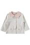 Luxury Textile Baby Collar Cardigan 3-Piece Set for 6-18 Months - Pink - 3