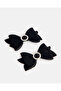 Girls Black Embellished Hair Clips Set (Pack of 2)