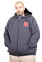 Mode XL Large Size Men's Hooded Sweatshirt with Kangaroo Pocket U25811 Fume - 2