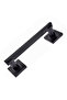 Black Pull Handle with Square Badge 20 cm Modern Design Durable Metal Door Cabinet Handle Stylish Appearance - 6