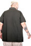Mode XL Large Size Men's Modeclub Polo Collar T-Shirt 25316 Haki - 4