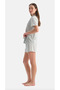 Women'S, Premium, Striped, Sage Color, Relaxing 50% Cotton 50% Modal Pajama Set - 3