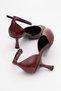 Burgundy Closed-Front Women's Shoes Heel Height 6 Cm. - 4