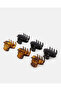 Women Black And Brown Hair Claw Set (6 Piece) - 2
