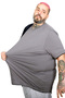Mode XL Large Size Men's Parted Md08 T-Shirt U22134 Fume - 4