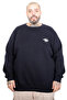 Mode XL Large Size Men's Horse Crew Neck Sweatshirt U25812 Dark Blue