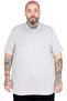 Mode XL Large Size Men's T-Shirt Polo Jacquard U24337 Gray