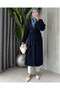 Women's Denim Tie-Up Casual Long Coat - 6