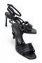 Women's Stylish Thin Heeled Sandals – Ankle Strap – Casual Black - 2