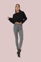 Jalal Women's High Waist Denim Slim Leg Gray Lycra Skinny Jeans - 3