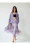 Valerie Chiffon Flared Lined Long Skirt Women's Magenta - 2