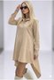 Women's Asymmetrical Long Terikoton Tunic Suitable for Hijab Shirt Dress Stone K4912264
