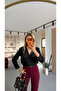 Buttoned Black Satin Shirt - 3