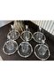 ZOE Genuine Silver & Platinum Rose-Framed Tea Set, 18 Pieces - 6 Plates, 6 Glasses, 6 Spoons Tea Set - 5