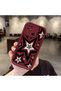 Redmi 10C Compatible Claret Red Silicone Shockproof Star Pattern Case with Lens Protection - 2