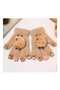 Cute Bear & Capybara Plush Girls' Gloves Winter Gloves with Capybara Charm - 3