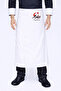 Name Gifted Moon Star Knife and Chef Embroidered Waist-Tied White Long Chef Apron Chef Apron